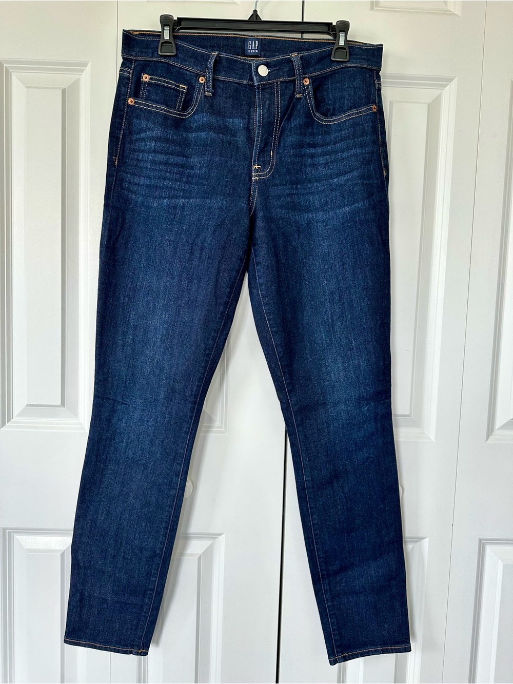 GAP Women's Dark Blue Mid-Rise Jeans